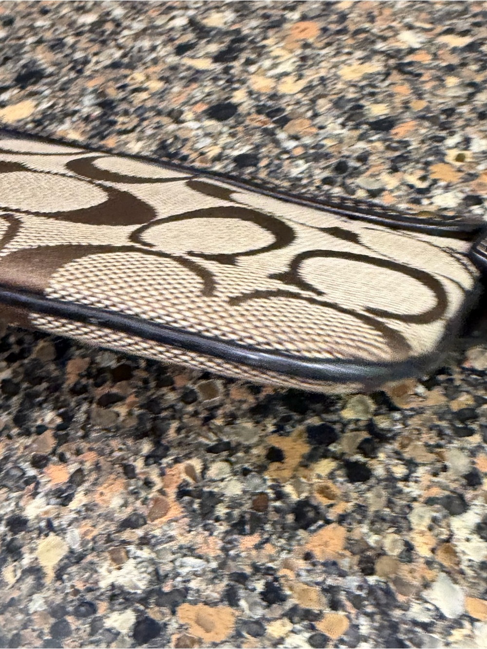 Coach Signature Canvas Wristlet in Brown and Tan - Picture 3 of 8